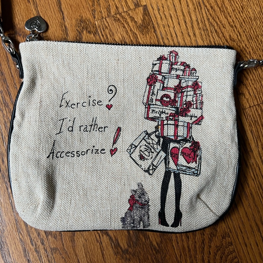 Brighton Signature-Scottie Dog Crossbody Canvas Bag Purse